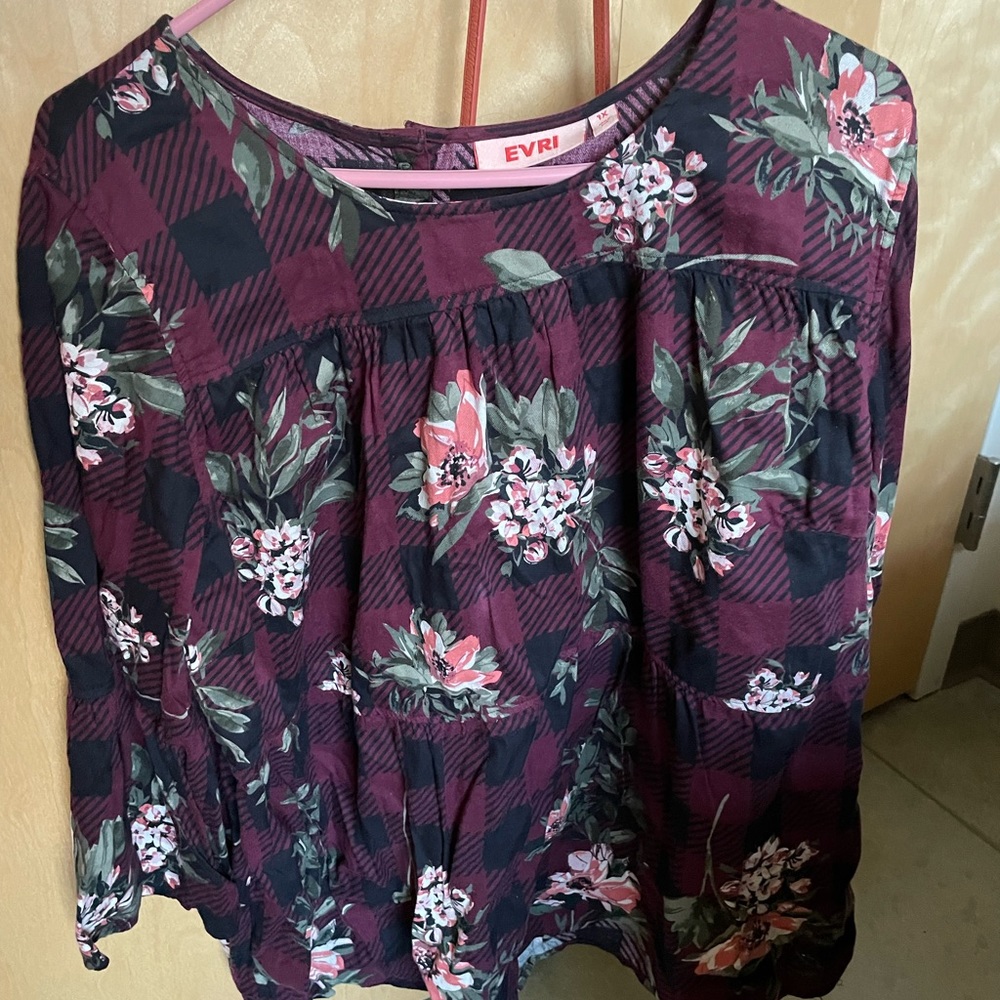 Evri floral shirt 1x